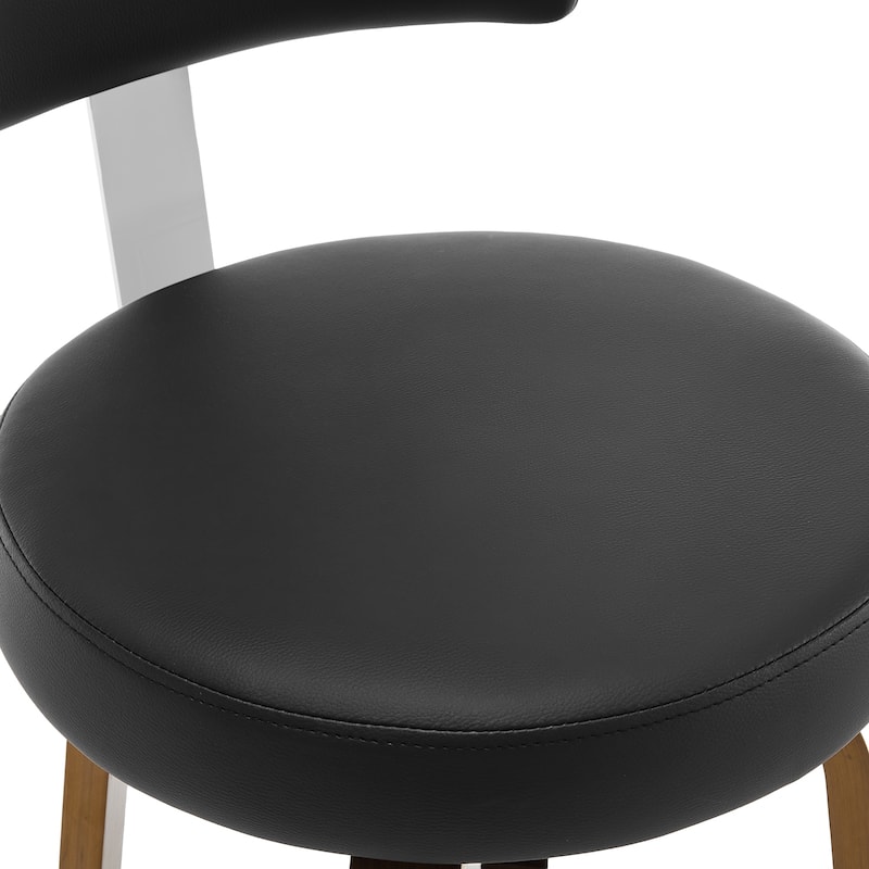 Upholstered Wood Swivel Bar/ Counter Stools, Set of 3