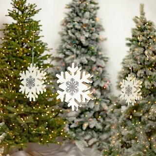 Set of 3 Hanging Christmas Lights- Snowflakes or Stars