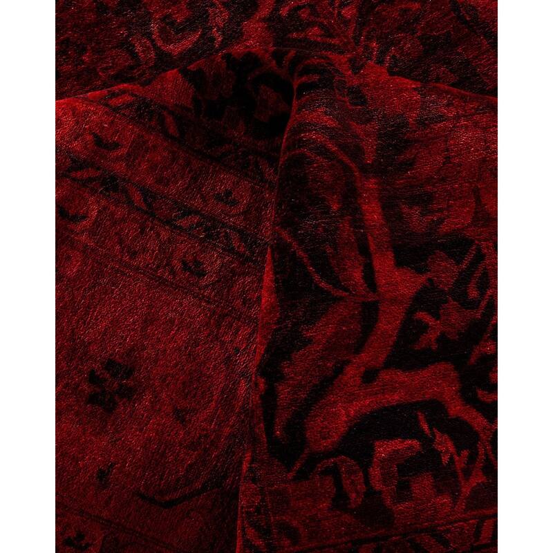 Overdyed, One-of-a-Kind Hand-Knotted Area Rug - Orange - 12' 4" x 18' 4"