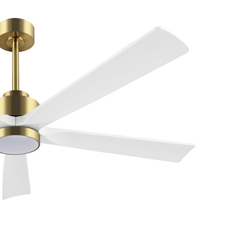 WINGBO 52" and 60" Solid Wood DC Motor Integrated LED Ceiling Fan with Remote