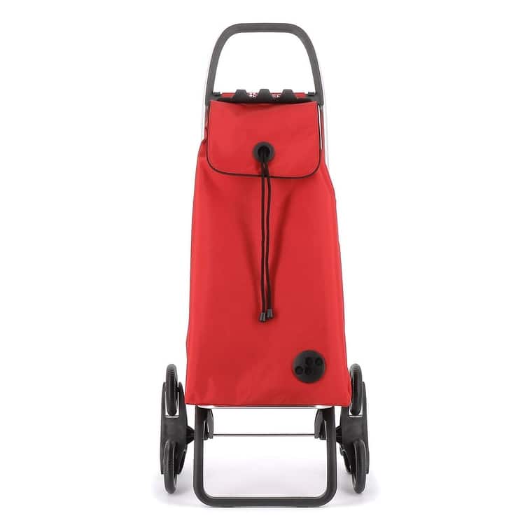 Shopping Trolley Rolser I-Max MF 6 Wheel Stair Climber Foldable - 19.1"W x 42.32"L x 15.16"H - Red