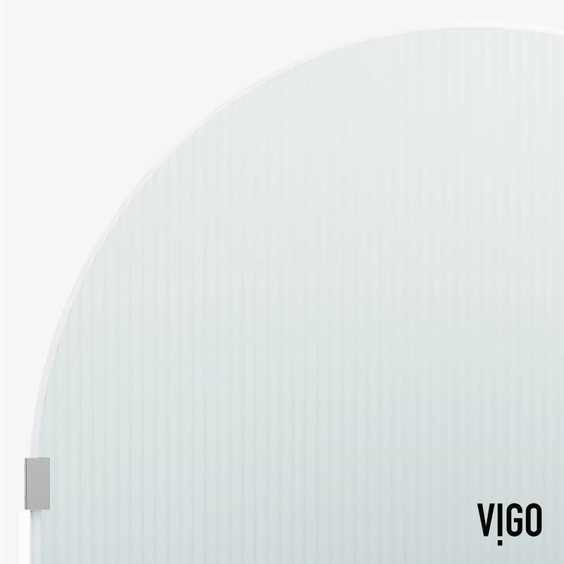 VIGO Arden 34" W x 78" H Frameless Fixed Shower Screen