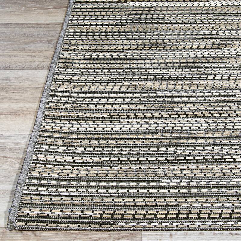 Samantha Diva Gray- Multicolor Indoor/ Outdoor Area Rug