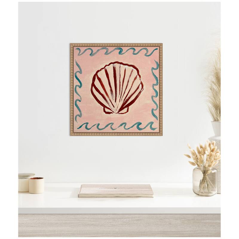 Kate and Laurel Sylvie Seaside Framed Canvas by Kate Aurelia