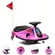 preview thumbnail 1 of 3, 4V Ride On Drift Kart, 360 Degree Rotation, USB, Music, High/Low Speed, Racing, Pink Pink body + black seat