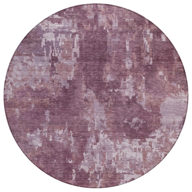 Machine Washable Indoor/ Outdoor Ombre Abstract Chantille Rug