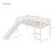 preview thumbnail 3 of 28, Twin Size Loft Bed with Slide, Multifunctional Design, White