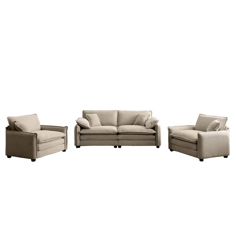 2+1+1 Seat Flexible Combinations Sofa with Cushions and Pillows