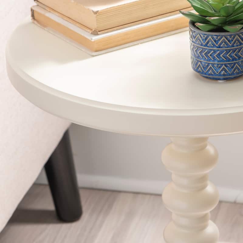 Linon Kallie Round Spindle Accent Table