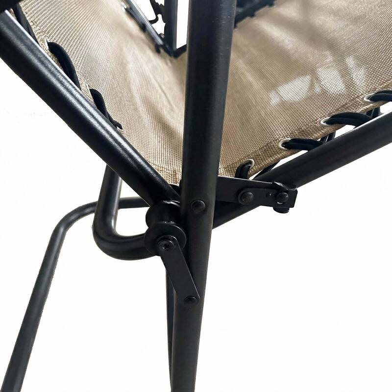 Patio Set of 2 Folding Leisure Rocking Chair Set, Durable Weather-Resistant Construction