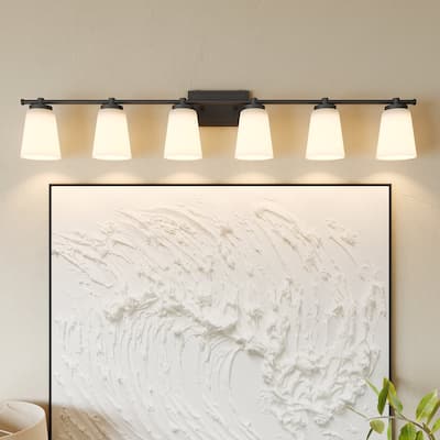 Acroma 6 - Light Steel Dimmable Vanity Light - 6-light