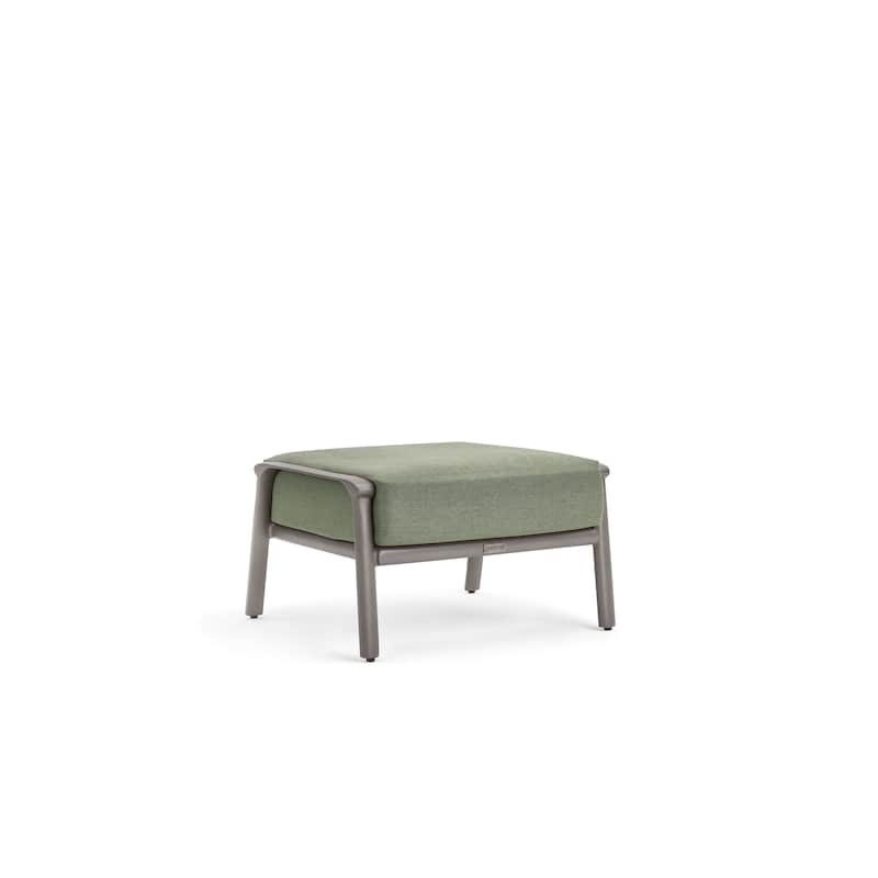 Aspen Cushion Outdoor Resort-Grade Sunbrella Ottoman - Green