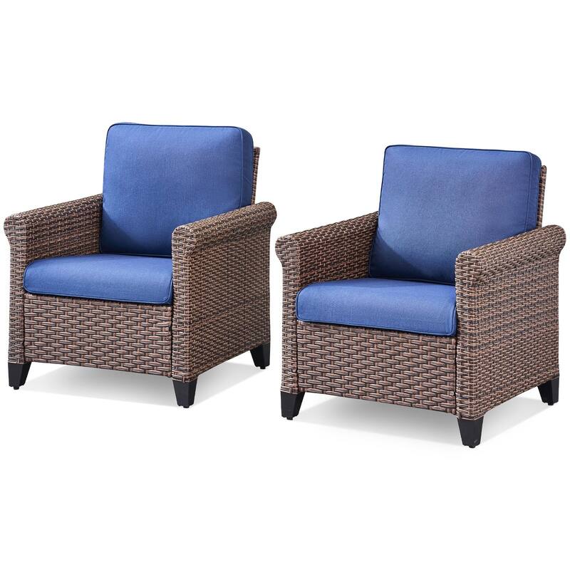 Pocassy Outdoor Sofa Swivel Chairs Patio Chair Funiture Set