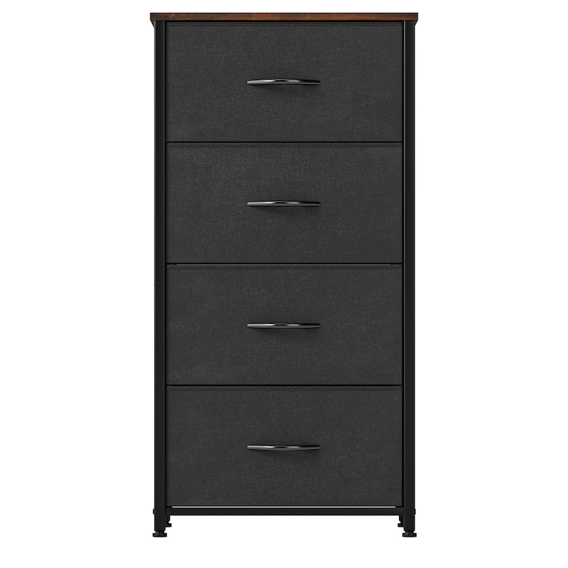 Modern 4/8/10-drawer Fabric Dresser Storage Tower with Wood Top