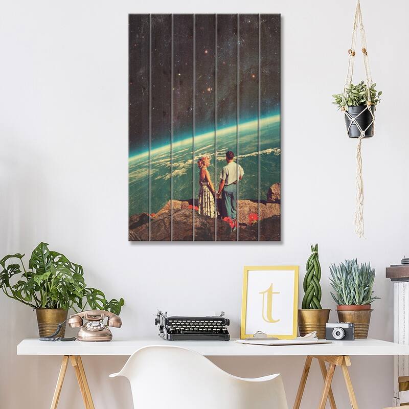 Love Print On Wood by Frank Moth - Multi-Color