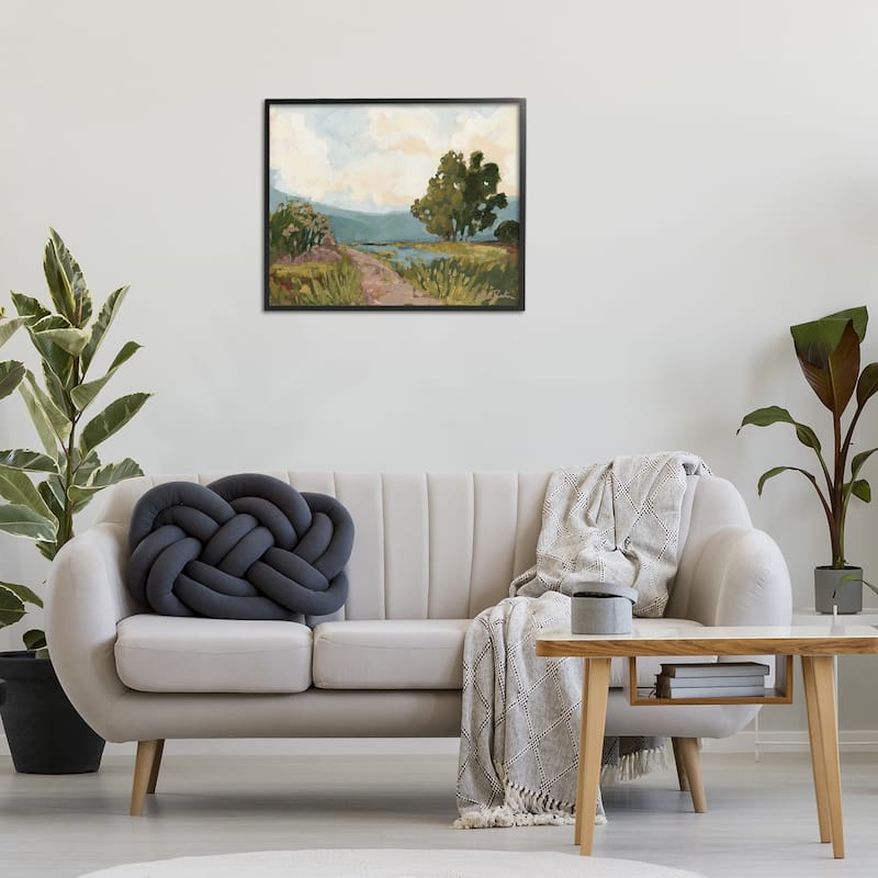 Stupell Path to Distant Countryside Framed Giclee Art Design By Sara Baker
