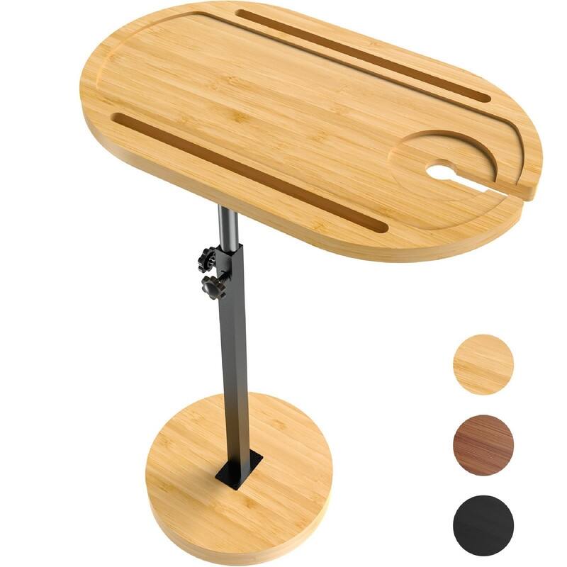 Bamboo Large Swivel TV Tray Table - 20.5"L x 12.6"W x 17.5"H - Yellow
