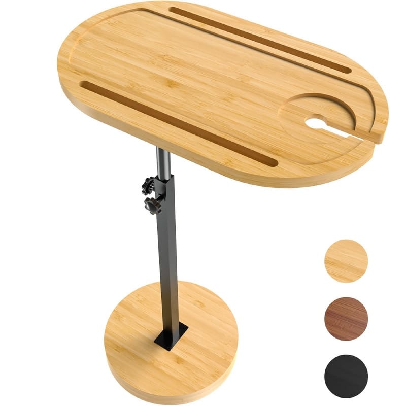 Bamboo Large Swivel TV Tray Table - 20.5"L x 12.6"W x 17.5"H