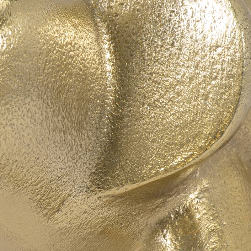 Sagebrook Home Gold Metal Elephant - 6" Decorative Balloon Figurine, Aluminum Elegance for Home Decor - 8" x 5" x 6"