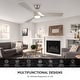 preview thumbnail 4 of 31, CO-Z 52" Modern Ceiling Fan with Dimmable LED Light and Remote
