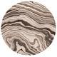 preview thumbnail 11 of 10, SAFAVIEH Handmade Metro Iivi Modern Abstract Wool Rug 6' Round - Brown/Ivory - Round
