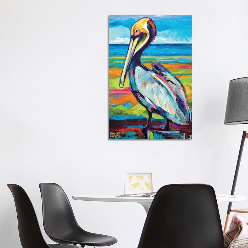 iCanvas "Pelican" by Robert Phelps Canvas Print - 40x26x1.5