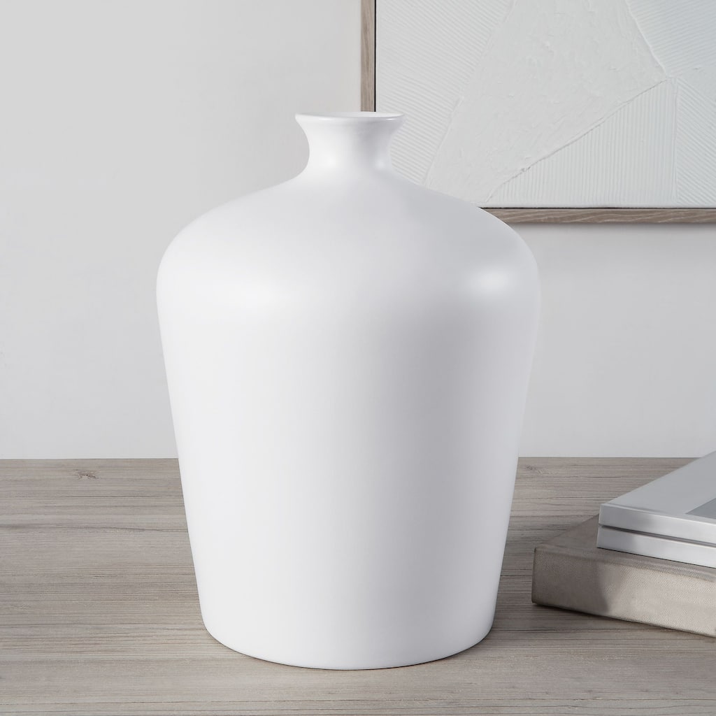 Renwil Alfano Ceramic Vase, Matte White