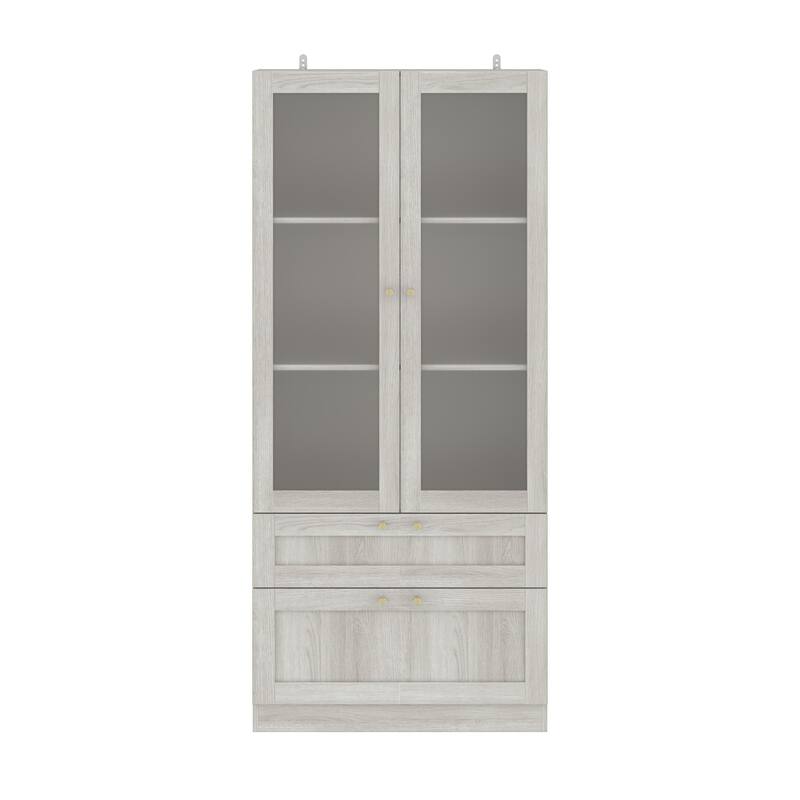 Elegant White Modular Bookcase: Stylish and Flexible Storage Solution for Your Home