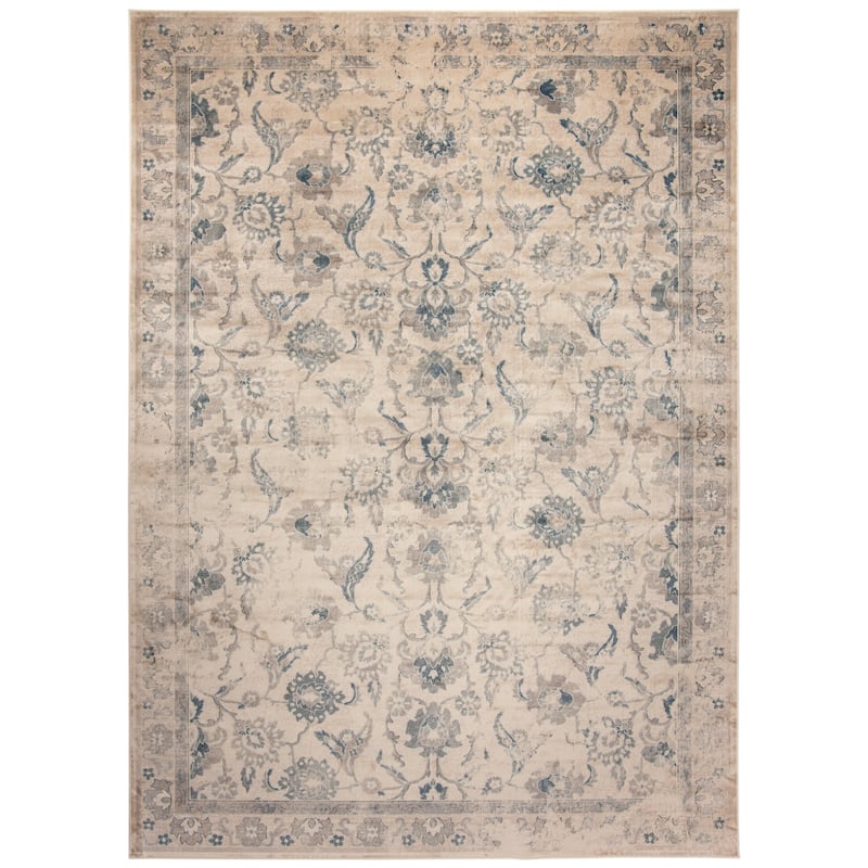 SAFAVIEH Vintage Distressed Boho Mevsur Oriental Rug - 6'7" x 9'2" - Stone/Blue - Rectangle