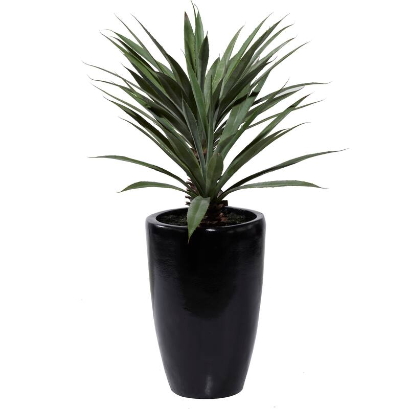 Black Fiberglass Contemporary Artificial foliage