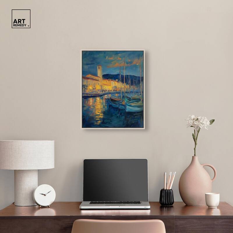 Harbor Lights Canvas by Art Remedy