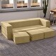 preview thumbnail 107 of 115, Porch & Den California King Convertible Sleeper Sofa and Ottomans