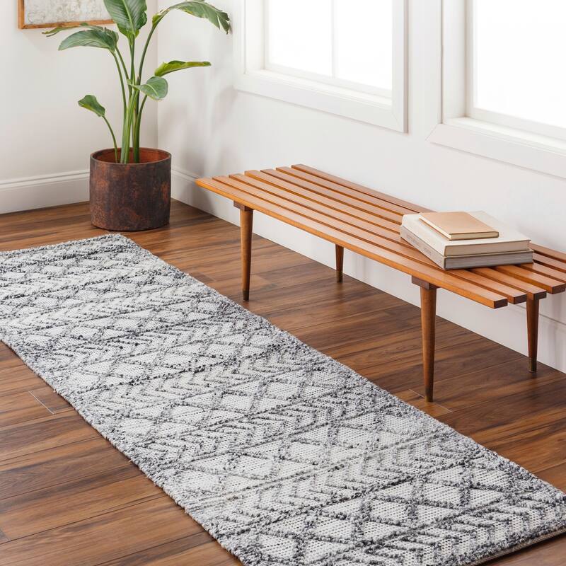 Novenae Handmade Performance Outdoor Safe Area Rug - 2'6" x 8' - Slate
