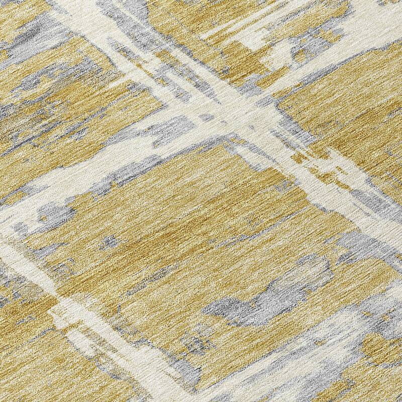 Machine Washable Indoor/ Outdoor Chantille Contemporary Abstract Rug
