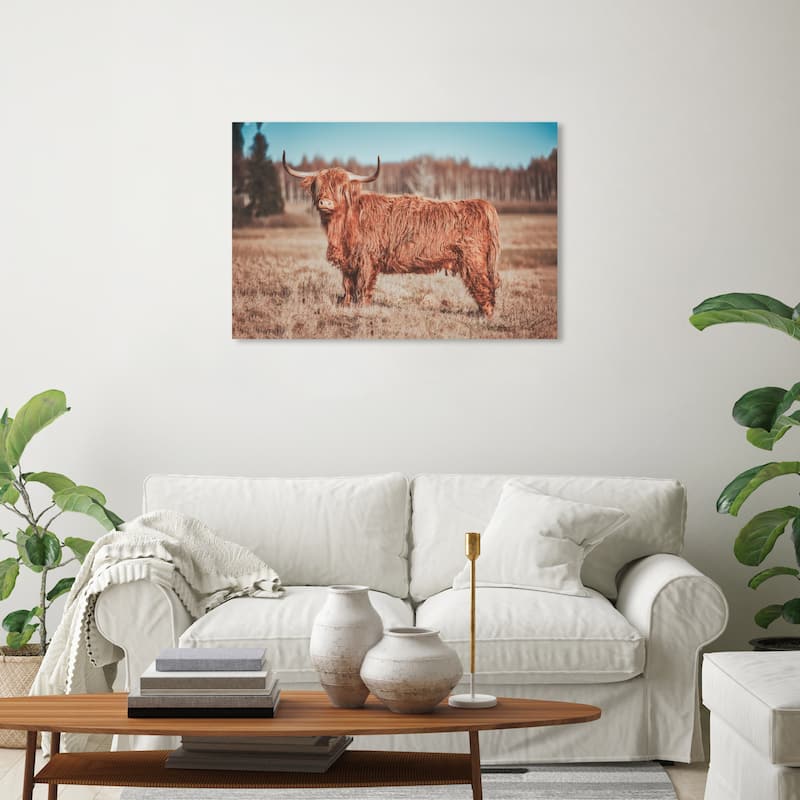 Wynwood Studio Canvas Animals Modern Farmhouse Cow Brown and Farmhouse Wall Art Canvas Print - 20 x 30