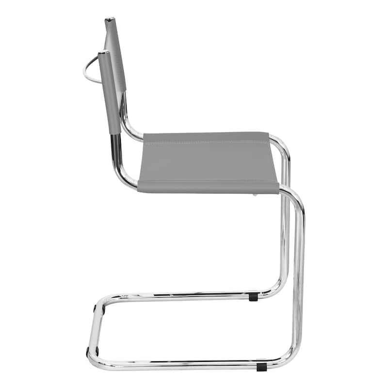 Breuer Chair Company Mart Stam Cantilever Side Chair w/ Chrome Frame (Various Bonded Leather Colors)