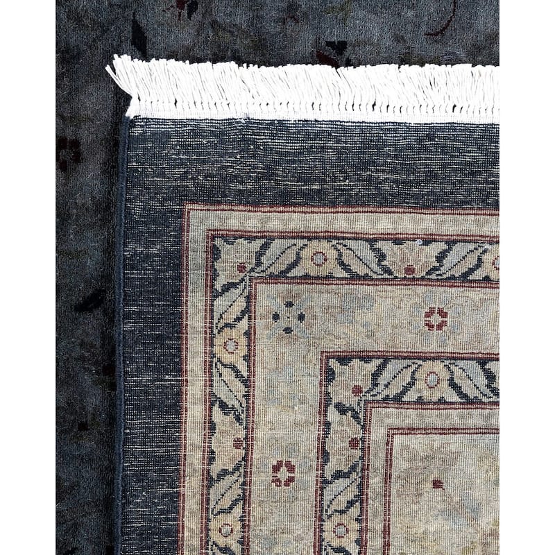 Overdyed, One-of-a-Kind Hand-Knotted Area Rug - Black - 12' 6" x 17' 10"