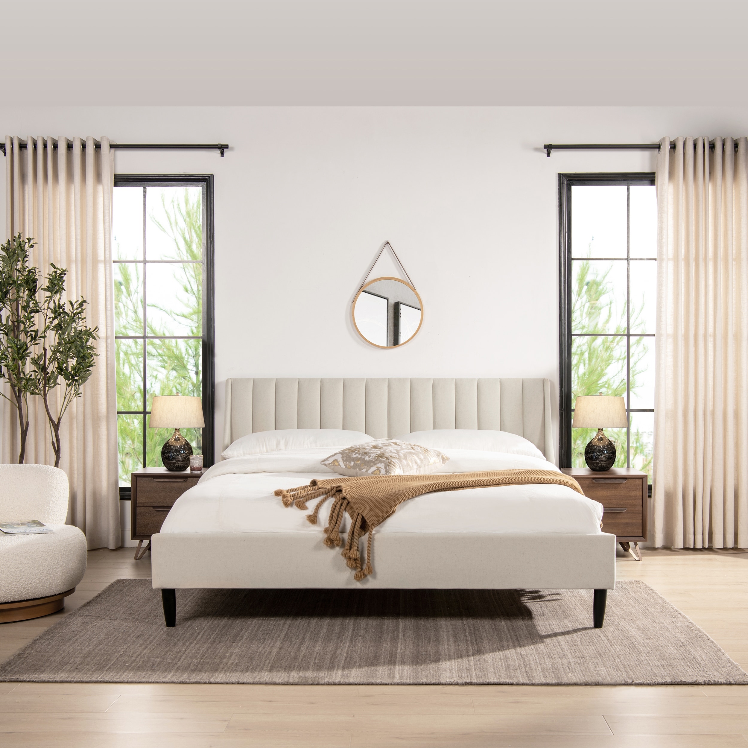 Beale upholstered store platform bed