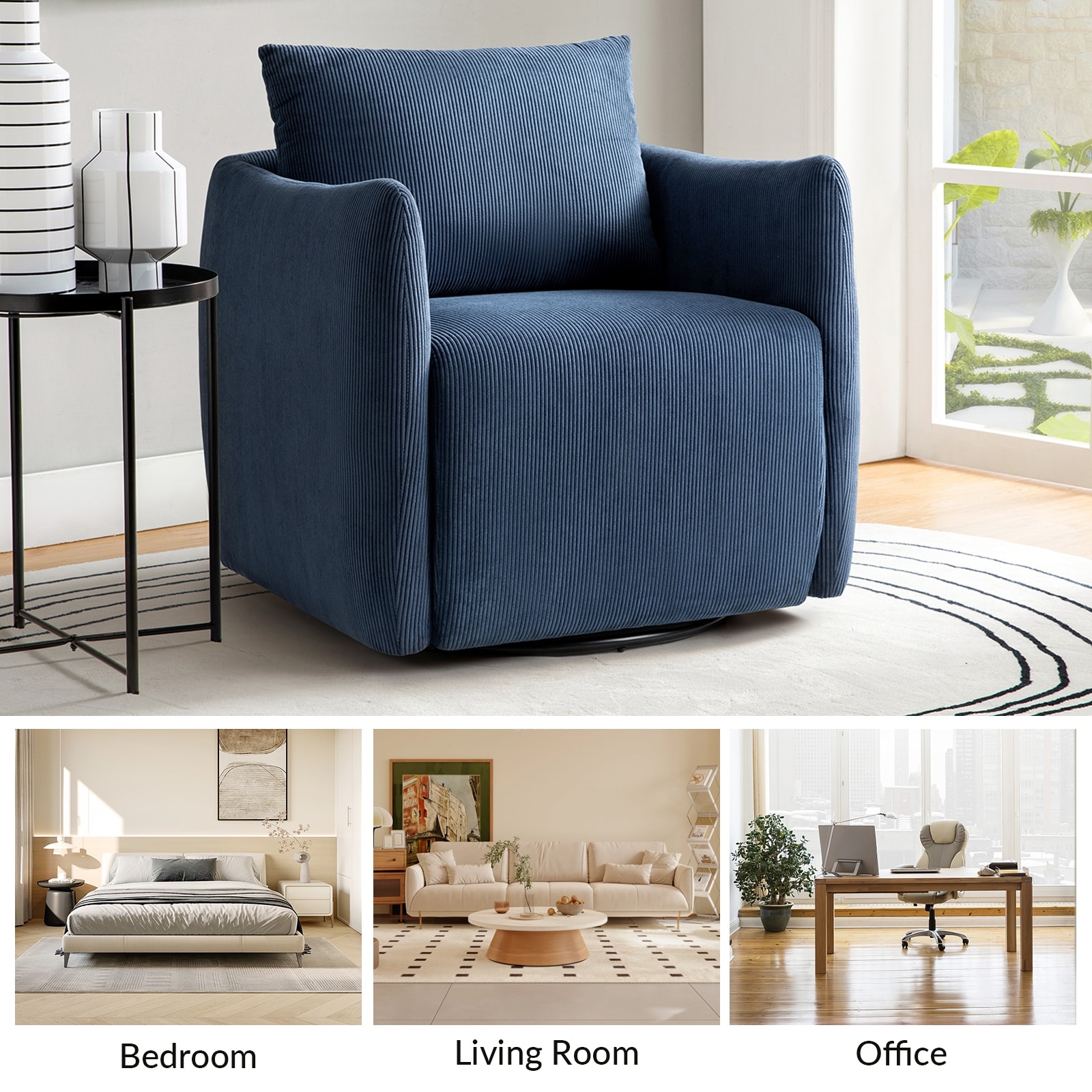Vanessa upholstered outlet swivel chair