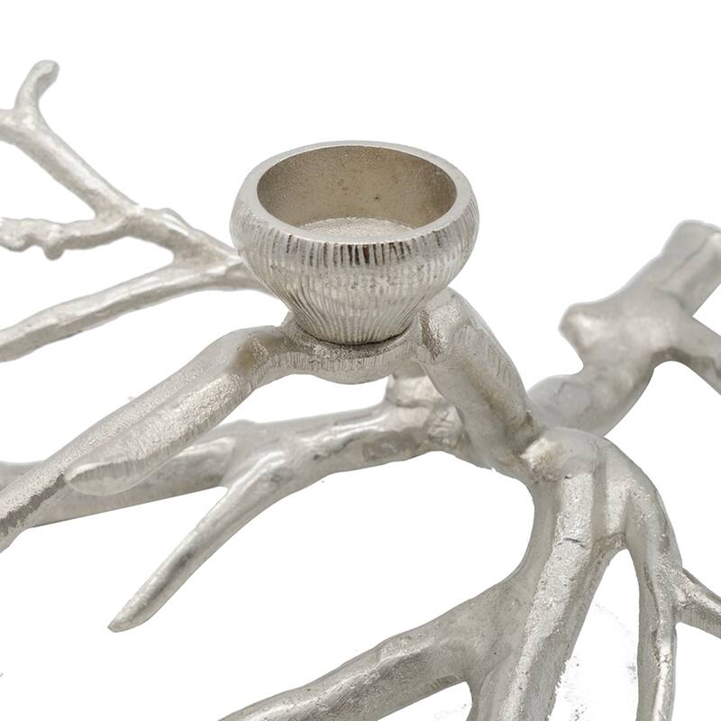 Tree Branch Tealight Candle Holder - 22.75" - Silver