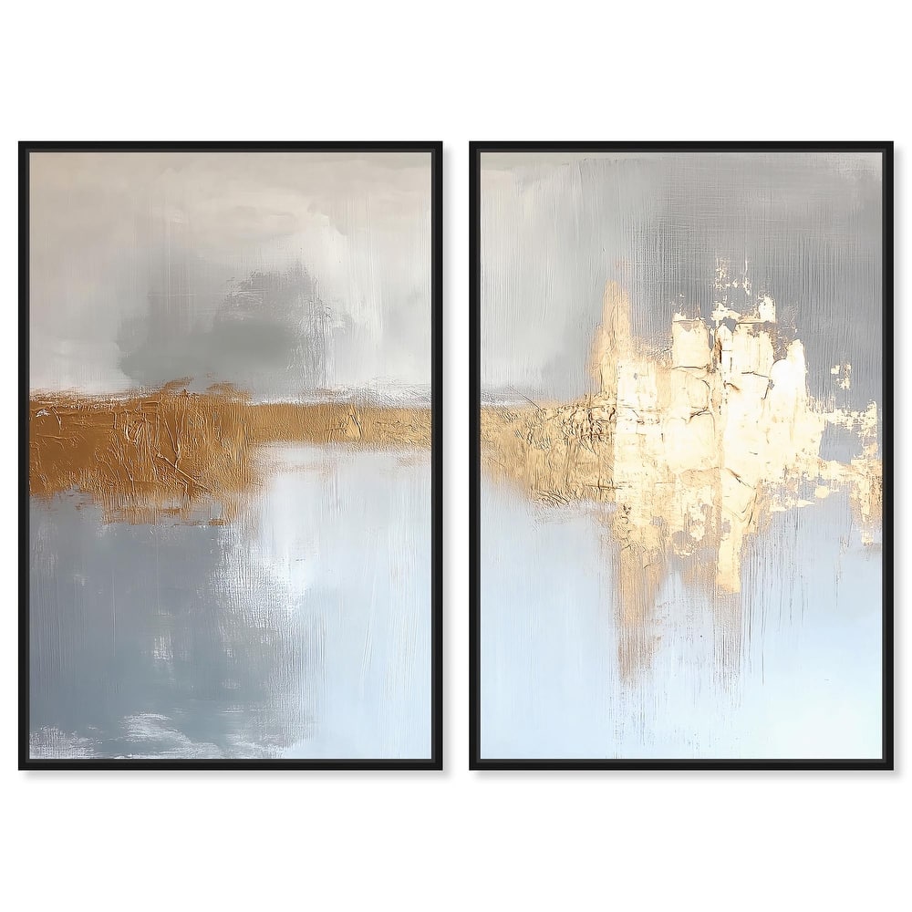 Serenity in Gold I Canvas Set of 2 by Art Remedy