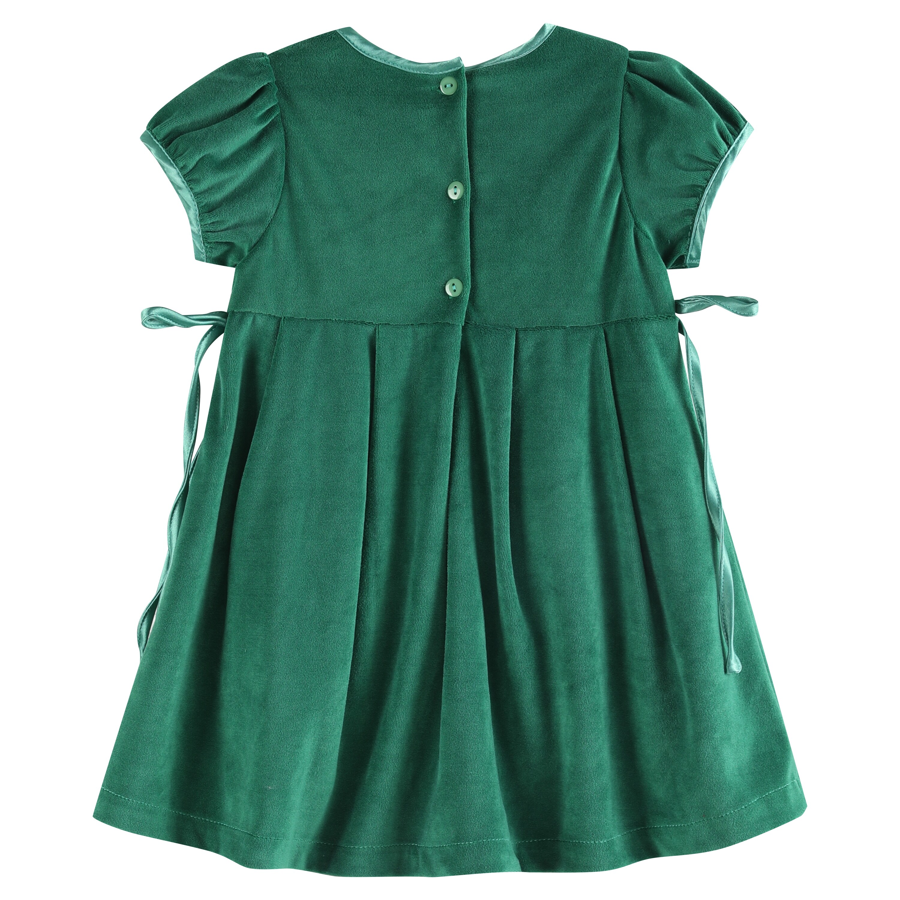 lil cactus christmas dress Lil Cactus Green Velvet and Satin Bow Christmas Dress - Overstock