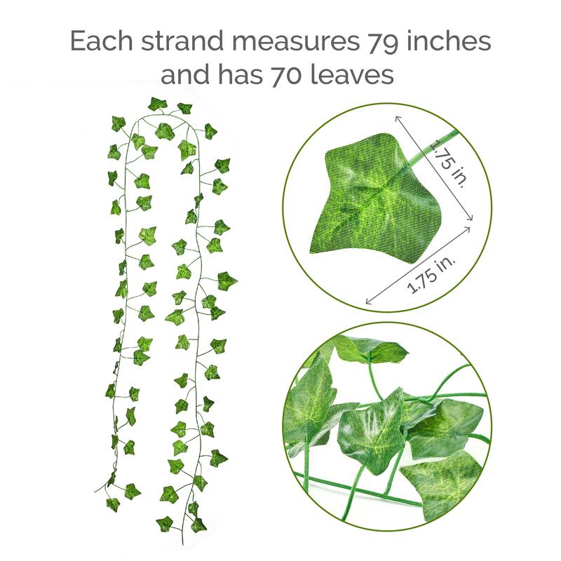 Elements Set of 24 Artificial Ivy Vines, 79 Inch - N/A