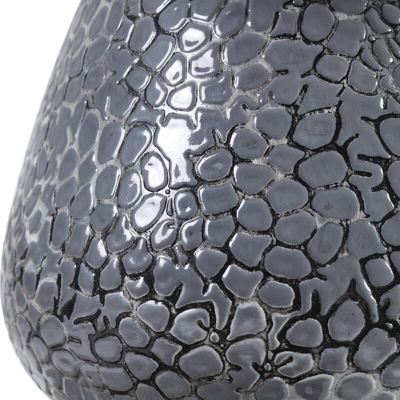 Uttermost Pebbles Metallic Grey Table Lamp