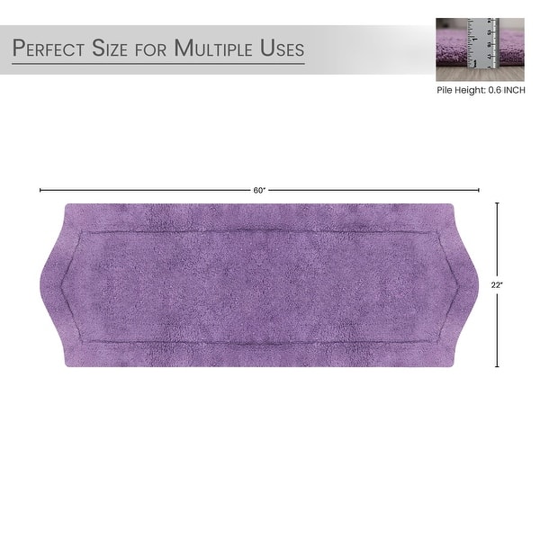 dimension image slide 13 of 15, Home Weavers Bathroom Rug, Cotton Soft, Water Absorbent Bath Rug, Non Slip Shower Rug Machine Washable 22"x60" Runner
