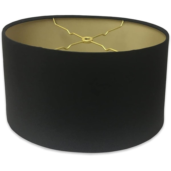 Royal Designs Shallow Oval Hardback Lamp Shade Black 10 x 12 x 7 Color