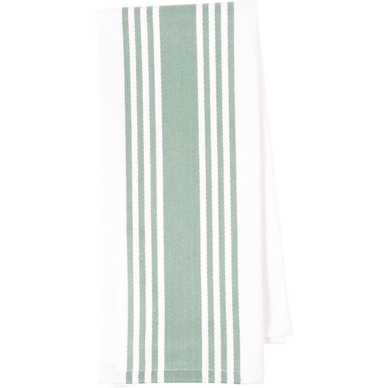 KAF Home Set of 4 Centerband and Waffle Kitchen Towels, 18"x28"
