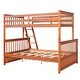 preview thumbnail 29 of 71, Elegant Twin-Over-Full Bunk Bed Wooden Kids Bed with Ladders,Guardrail,Staircase and Two Storage Drawers