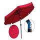 10ft Patio Umbrella Market Table Round Umbrella with Crank and Push Button Tilt
