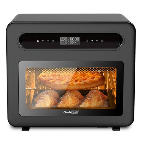 Geek Chef Steam Air Fryer Toast Oven Combo , 26 QT Steam Convection Oven Countertop , 50 Cooking Presets, with 6 Slice Toast